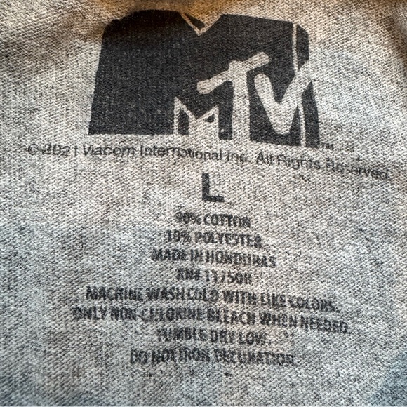 MTV Gray Short Sleeve Tee with Multicolor Logo - Picture 5 of 5
